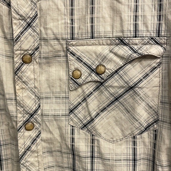 Wrangler Retro Cotton Plaid Pearl Snap Shirt, Men's‎ Medium - Picture 2 of 8